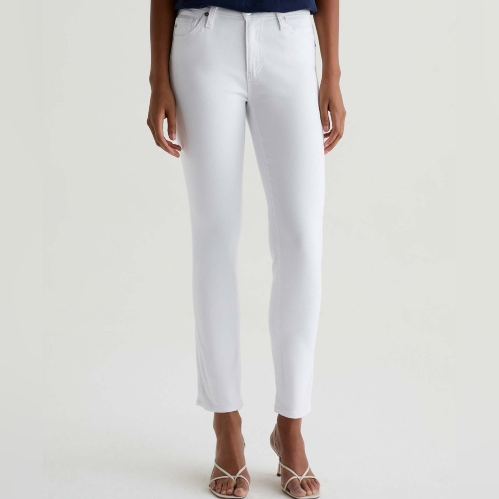 AG Adriano Goldschmied Women's Crisp White Skinny Ankle Jeans 28
